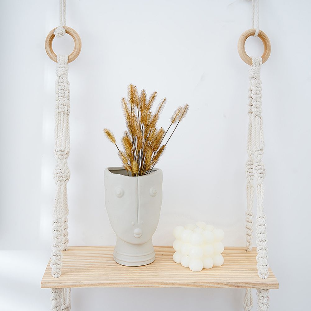 3 Tier Wall Hanging Shelf Wall Decor Decorative Creamy White