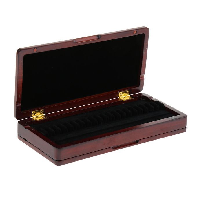 Solid Wood Oboe Reed Carry Storage Hard Case Box For 40 Reeds Red