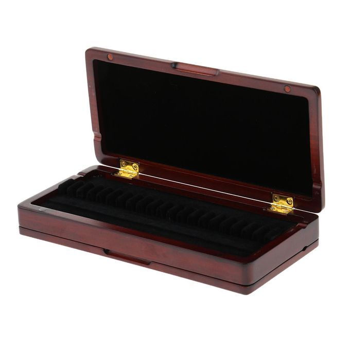 Solid Wood Oboe Reed Carry Storage Hard Case Box For 40 Reeds Red