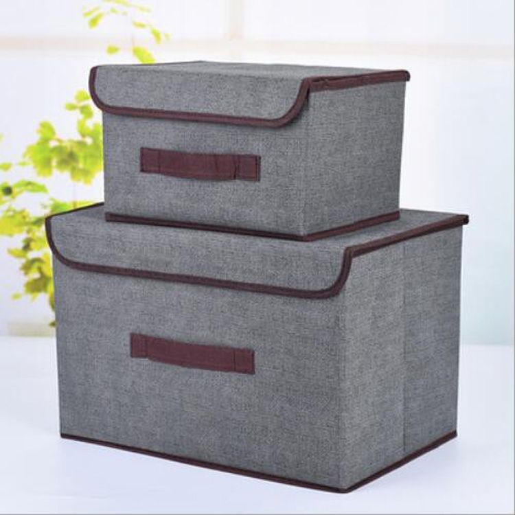 2 In 1 Cotton Fabric Cube Storage Box