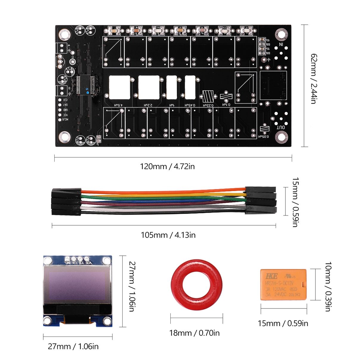 ATU-100 DIY Kits 1.8-50MHz Automatic Antenna Tuner +OLED
