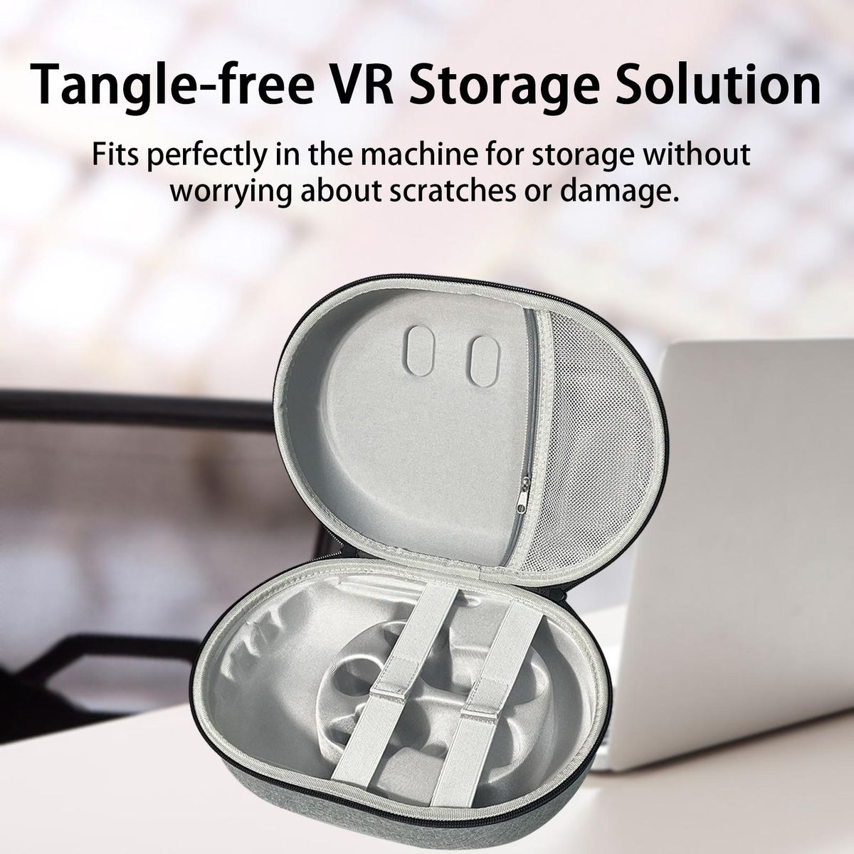 Shockproof Vr Case Waterproof Vr Carrying Case for Oculus Quest 3 Black