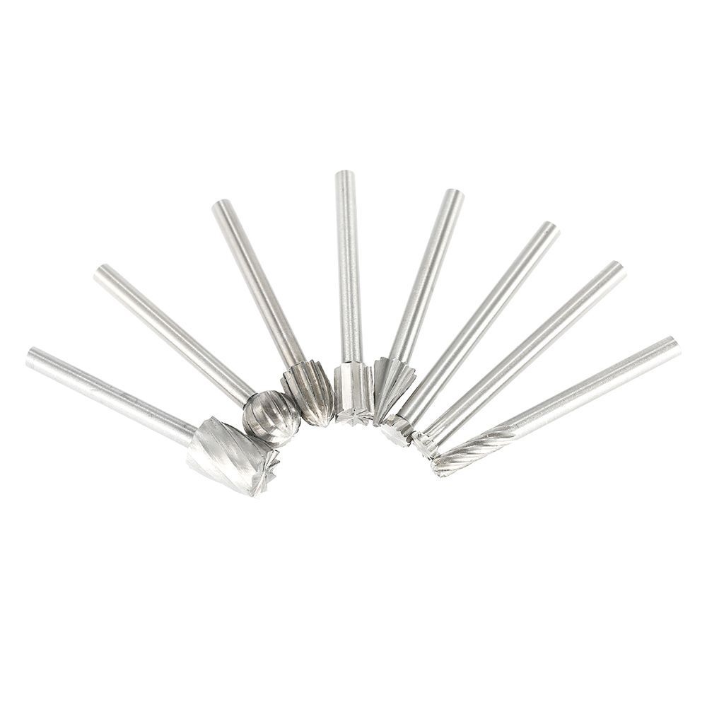 20PCS 3mm Shank HSS CNC Rotary Burrs Set Tools File Milling