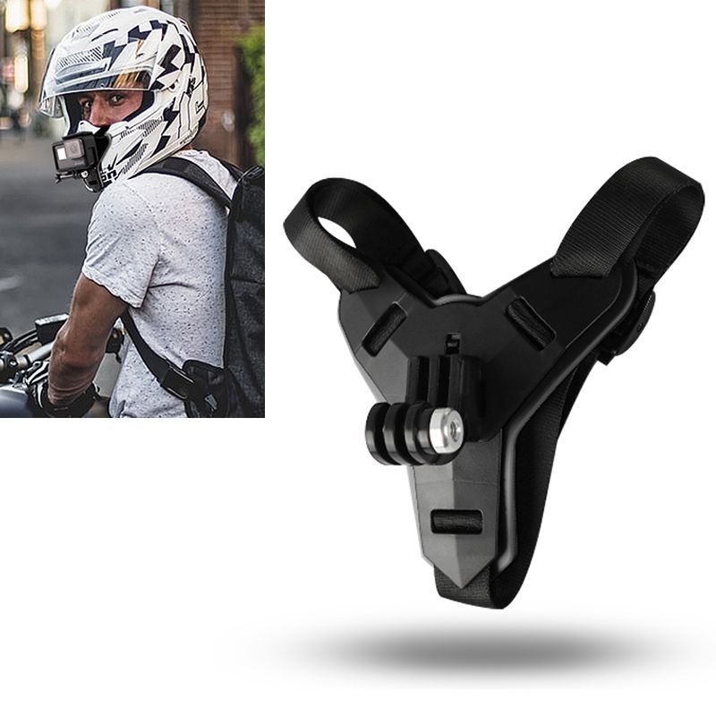Helmet Belt Mount For GoPro HERO8 Black /7 /6 /5 /5 Session /4 Session /4 /3+ /3 /2 /1, Xiaoyi & Cameras (Black)