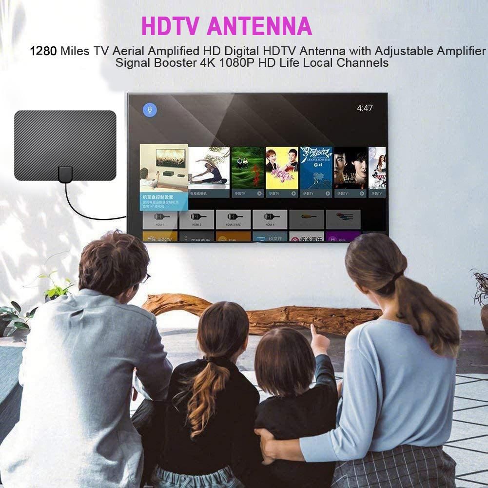 Indoor 2000 Miles Antenna Tv Digital HDTV Antenna Satellite Receiver With Amplifier Radius Aerial Fox Satellite Dish