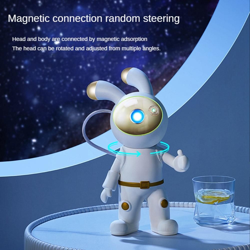 Space Rabbit Galaxy Projector Night Light Gift Starry Sky Star USB Led Bedroom Night Lamp Decoration Remote Control
