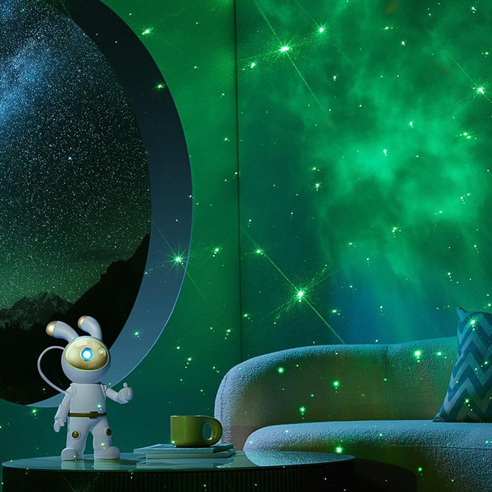 Space Rabbit Galaxy Projector Night Light Gift Starry Sky Star USB Led Bedroom Night Lamp Decoration Remote Control