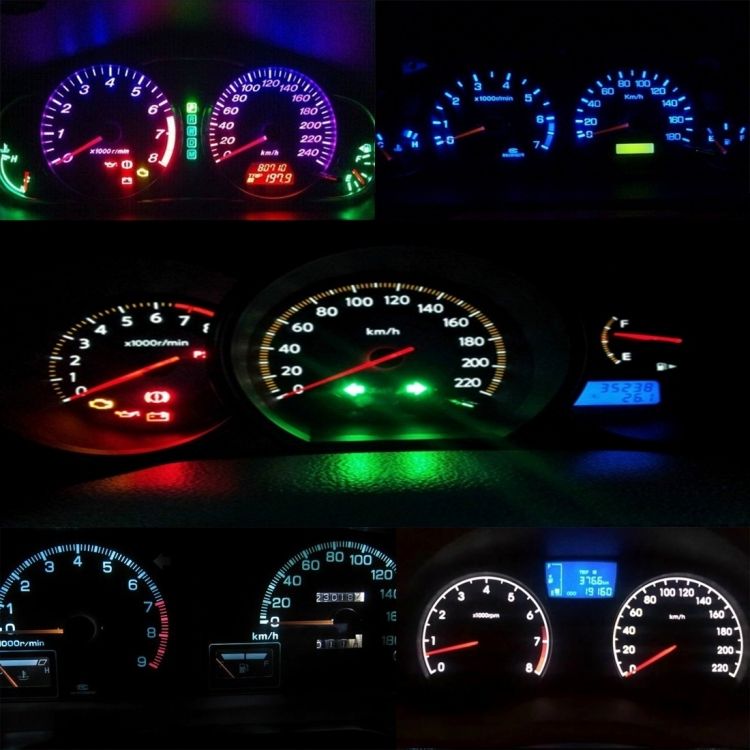 10PCS T4.7 2W Wedge Instrument Panel LED Light