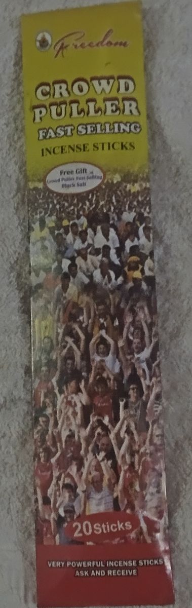 CROWD PULLER INCENSE STICKS With FREE BLACK SALT