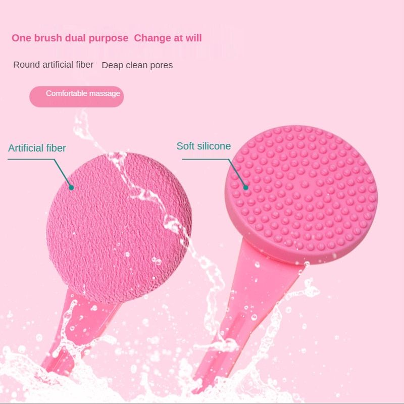 Long Handled Lotion Oil Cream Applicator Head Body Leg Back Bath Brush Scrub Massager Shower Rubbing Brush Bath Supplies Tools