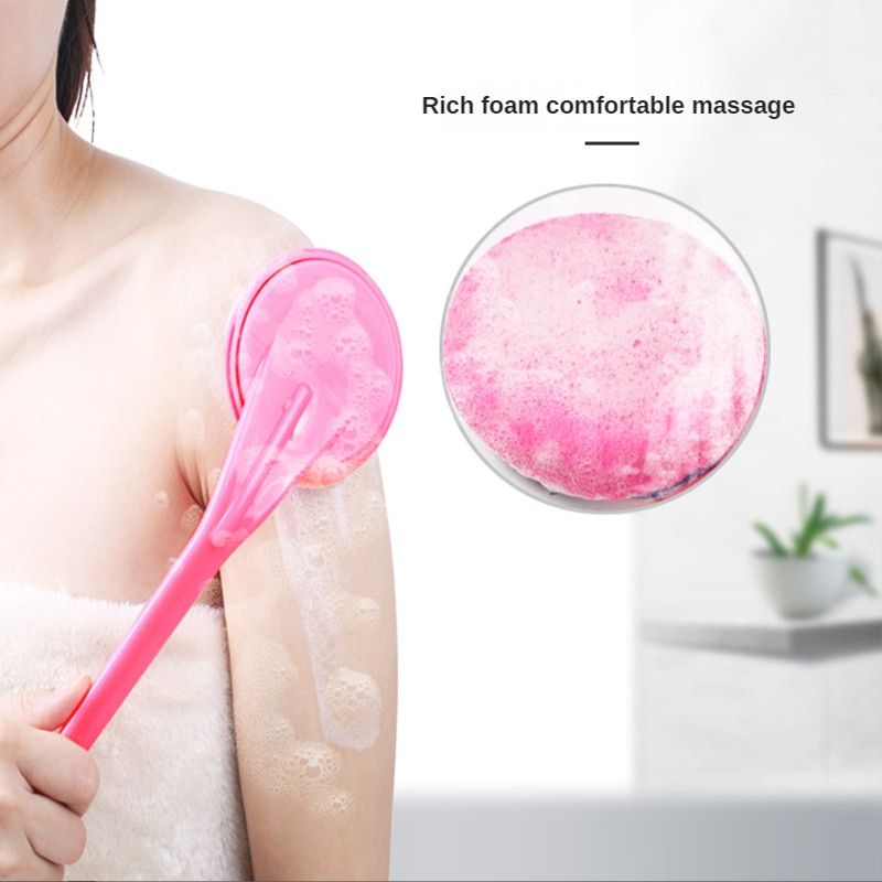 Long Handled Lotion Oil Cream Applicator Head Body Leg Back Bath Brush Scrub Massager Shower Rubbing Brush Bath Supplies Tools