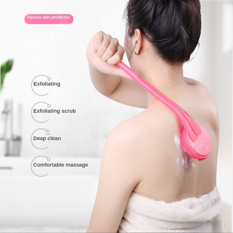 Long Handled Lotion Oil Cream Applicator Head Body Leg Back Bath Brush Scrub Massager Shower Rubbing Brush Bath Supplies Tools