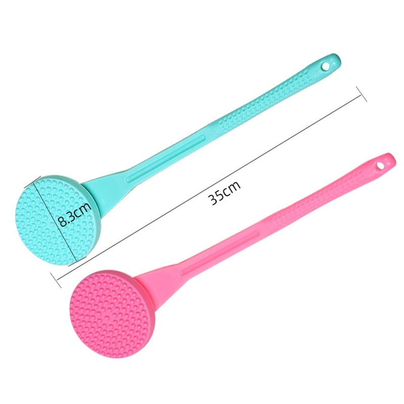 Long Handled Lotion Oil Cream Applicator Head Body Leg Back Bath Brush Scrub Massager Shower Rubbing Brush Bath Supplies Tools