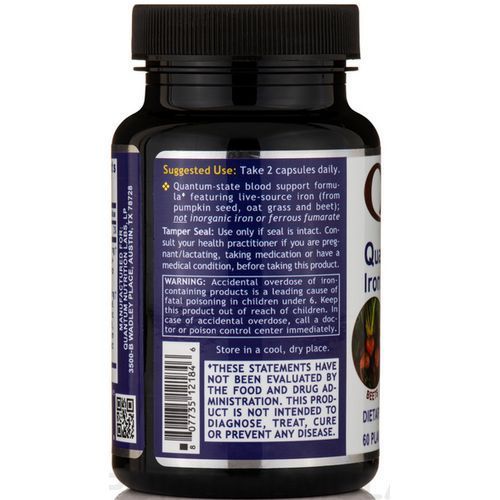 Iron 60 Capsules From Organic Kelp, Organic Irish Moss And Organic Beet