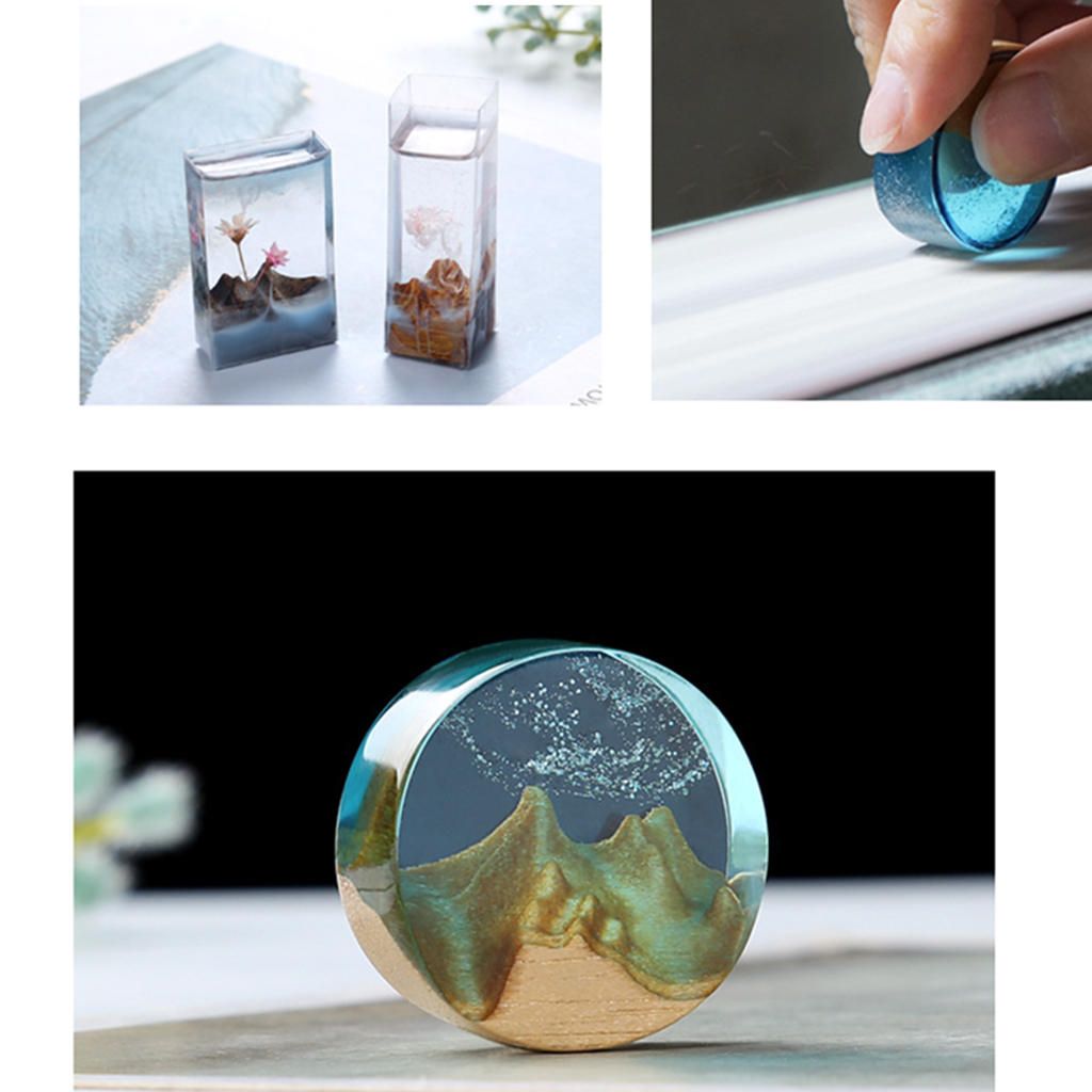 Mountain Shape Wooden Block For DIY Epoxy Resin Casting Mould Jewelry
