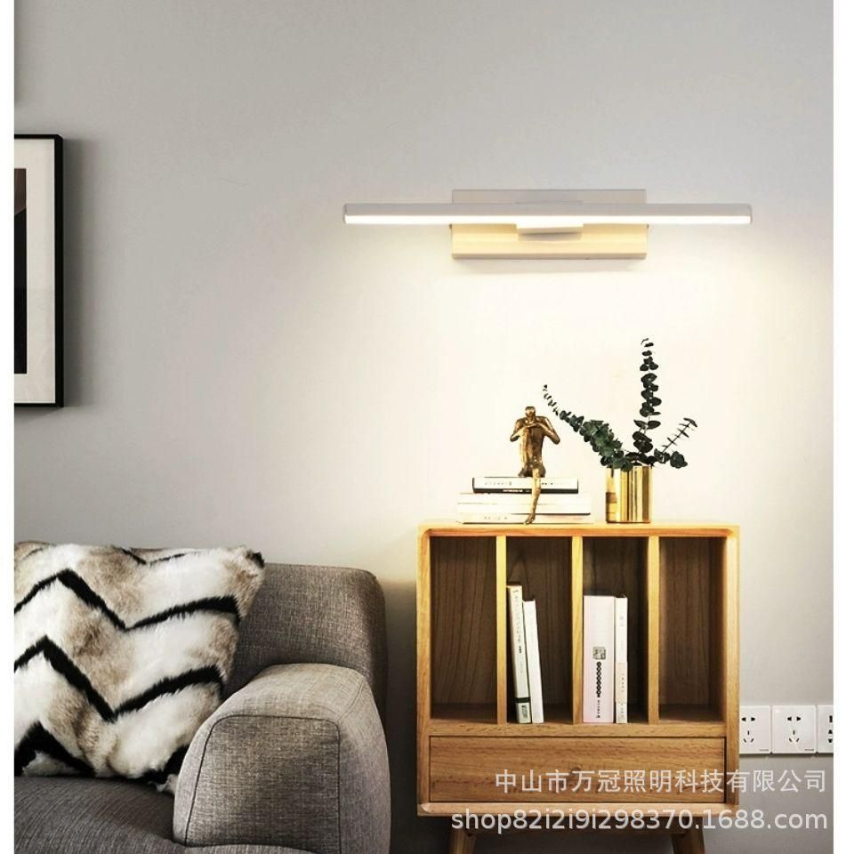 Nordic Modern Simple Creative Bedroom Bedside Lamp Personality Creative Rotating Wall Lamp warm light White-30