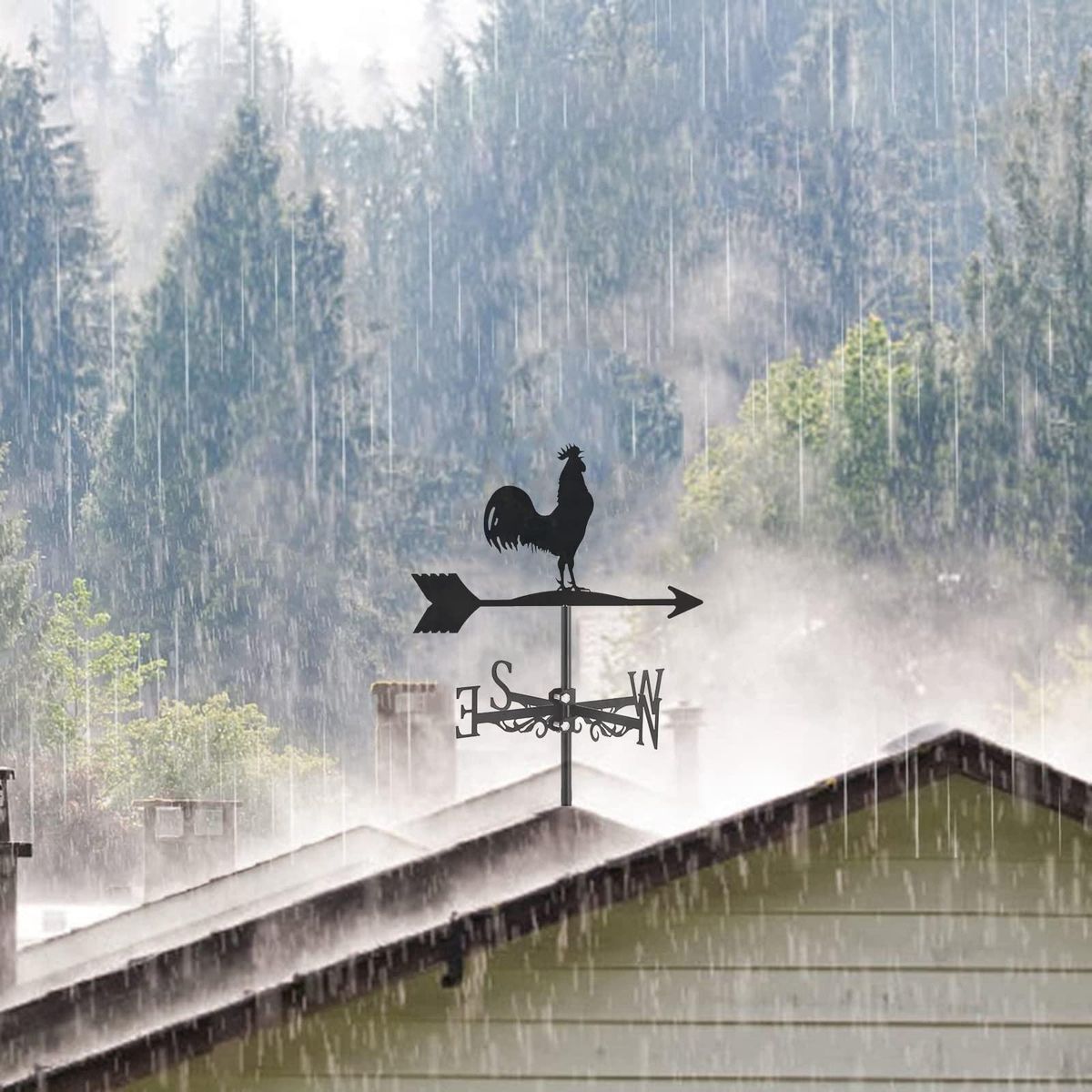 Weathervane with Animal Chickens Stake Weather Vane Wind