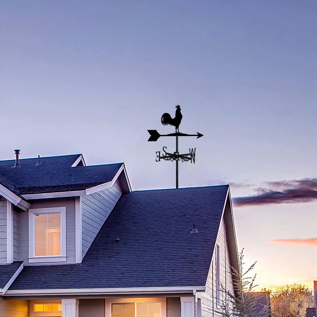 Weathervane with Animal Chickens Stake Weather Vane Wind
