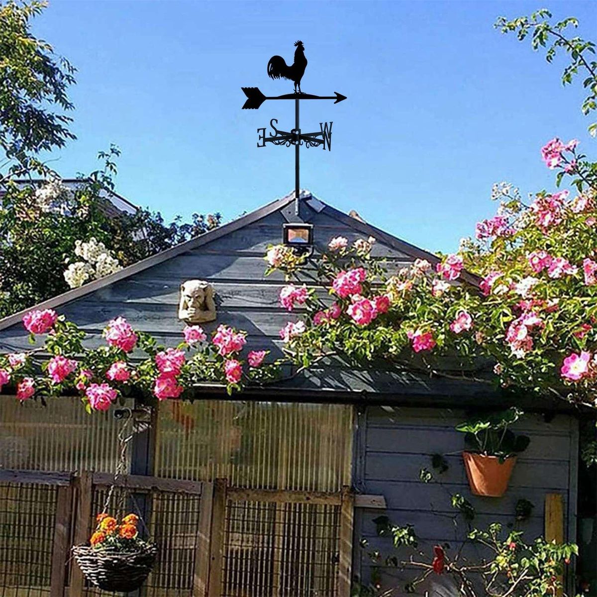 Weathervane with Animal Chickens Stake Weather Vane Wind