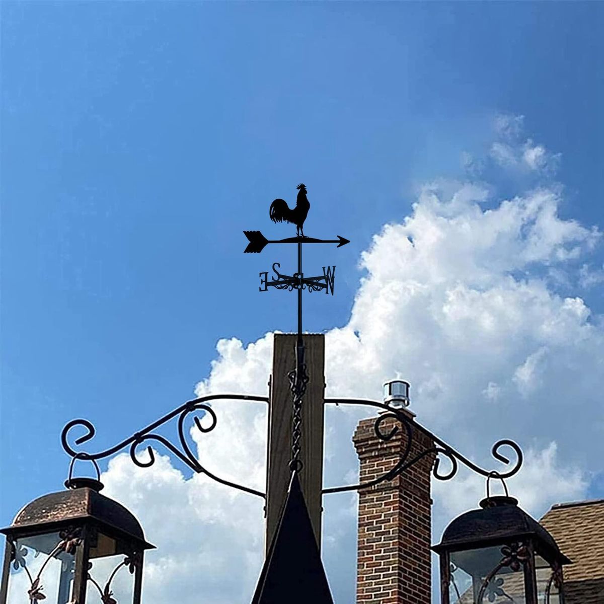 Weathervane with Animal Chickens Stake Weather Vane Wind