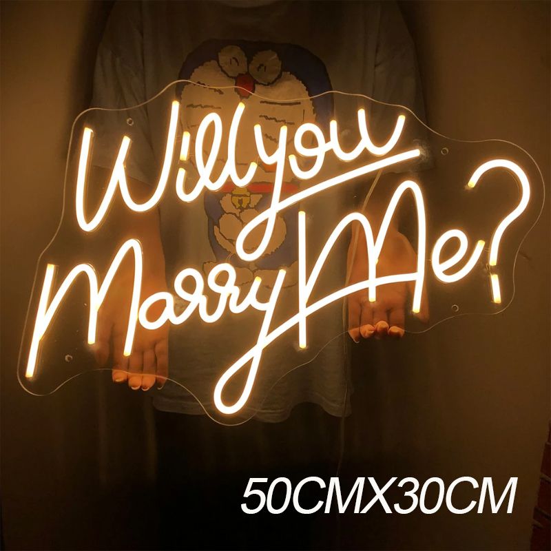 Will You Marry Me Neon Signs Led Light Wedding Proposal