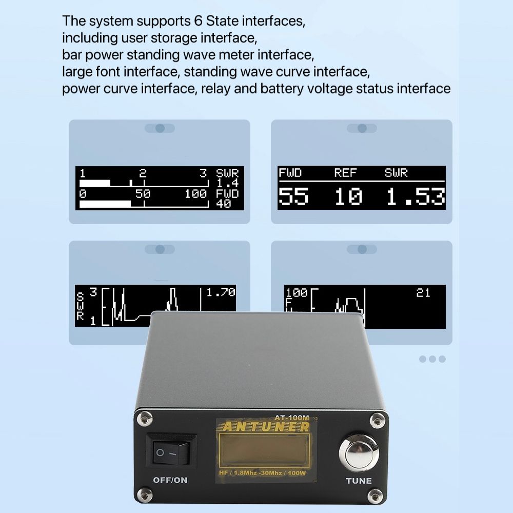 Antuner Omnipotent 1.8Mhz-30Mhz 100W Antenna Tuner Built-In