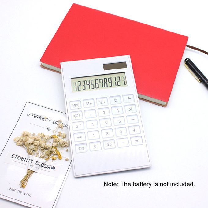 Desktop Calculator Ultra-thin 12 Digits Large Display Solar