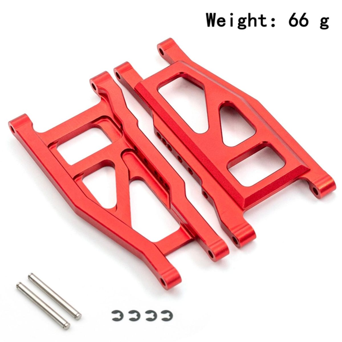 Alloy Rear Suspension Arms replacement for TRAX4 1/10 4X4 Slash, Stampede, Rustler 4WD VXL-Replaces Part 3655X(RED)