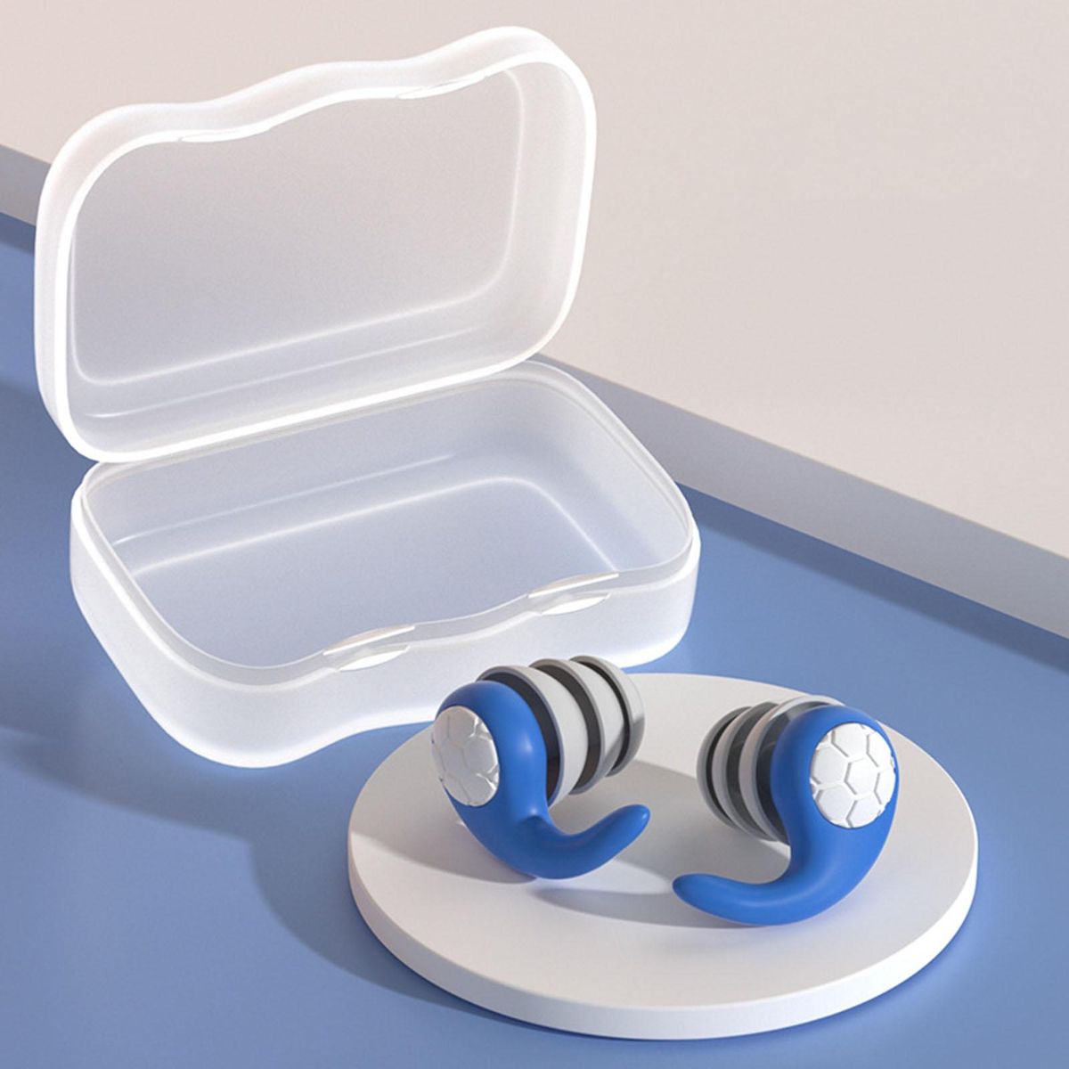 1 Pair Noise Reduction Earplugs Women Men Noise Canceling Ear Plugs Blue