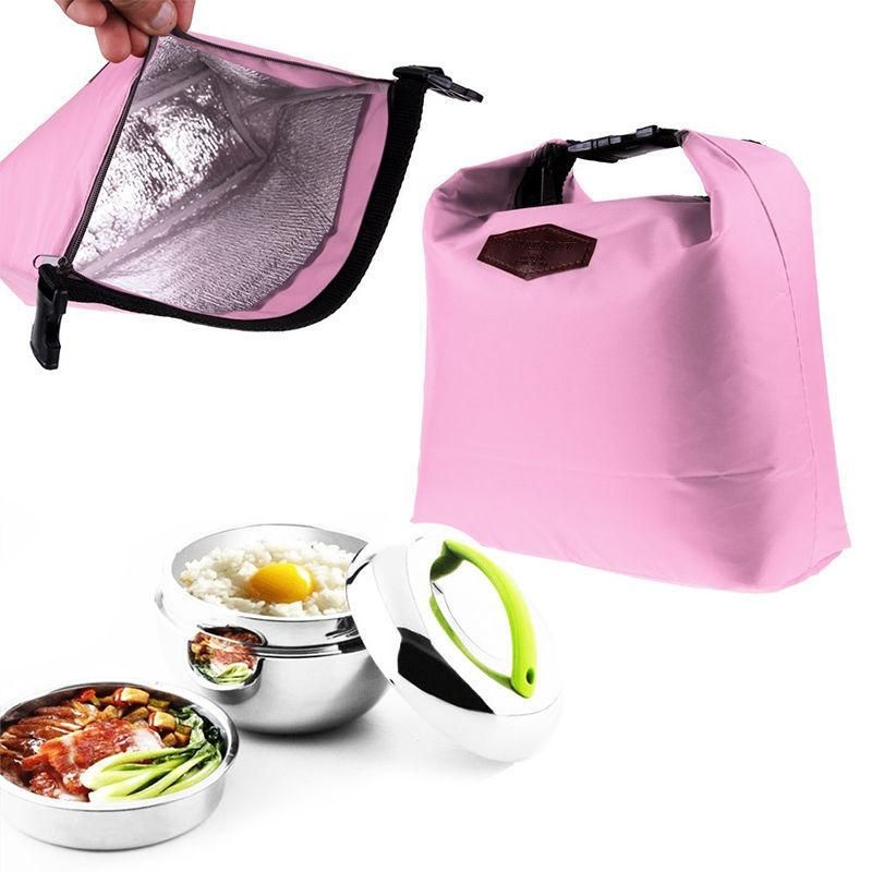 2PCS Lunch Picnic Cooler Carry Tote Storage Bag