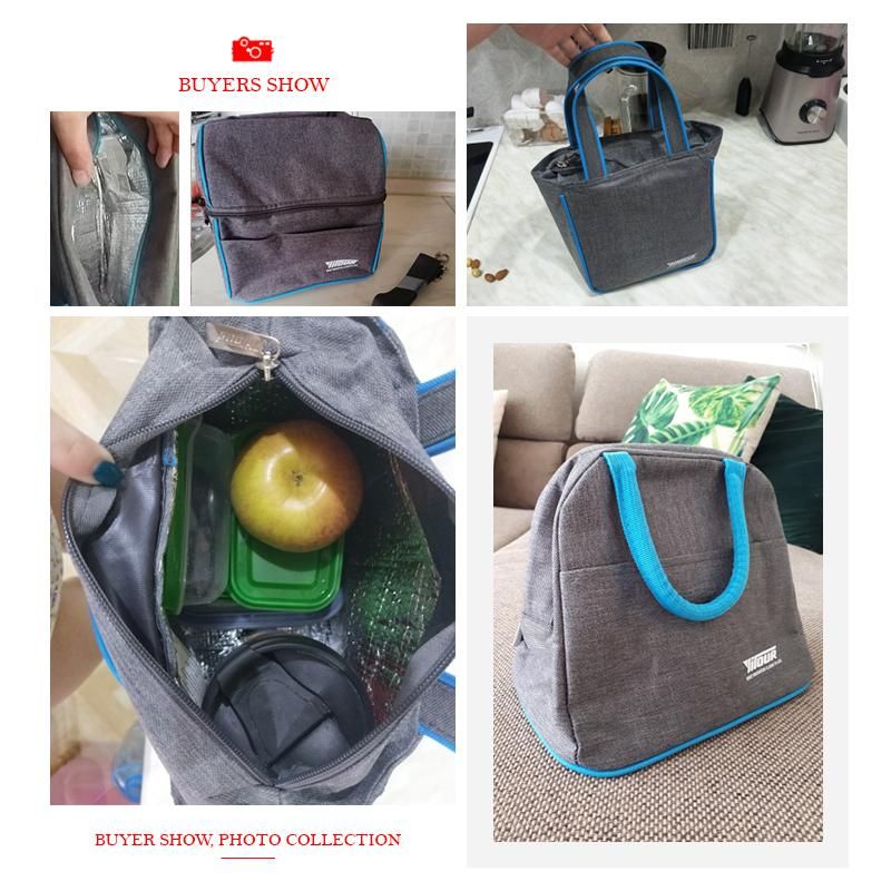 2PCS Insulation Cooler Lunch Bag Picnic Bento Box