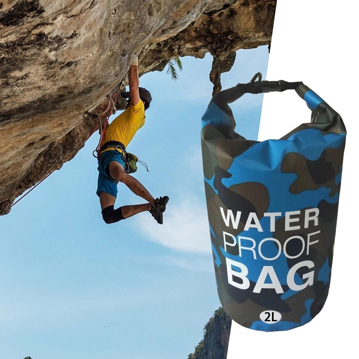 1 Set Rafting Bag Duffle Bag Snorkeling Diving Pouch Lake Blue