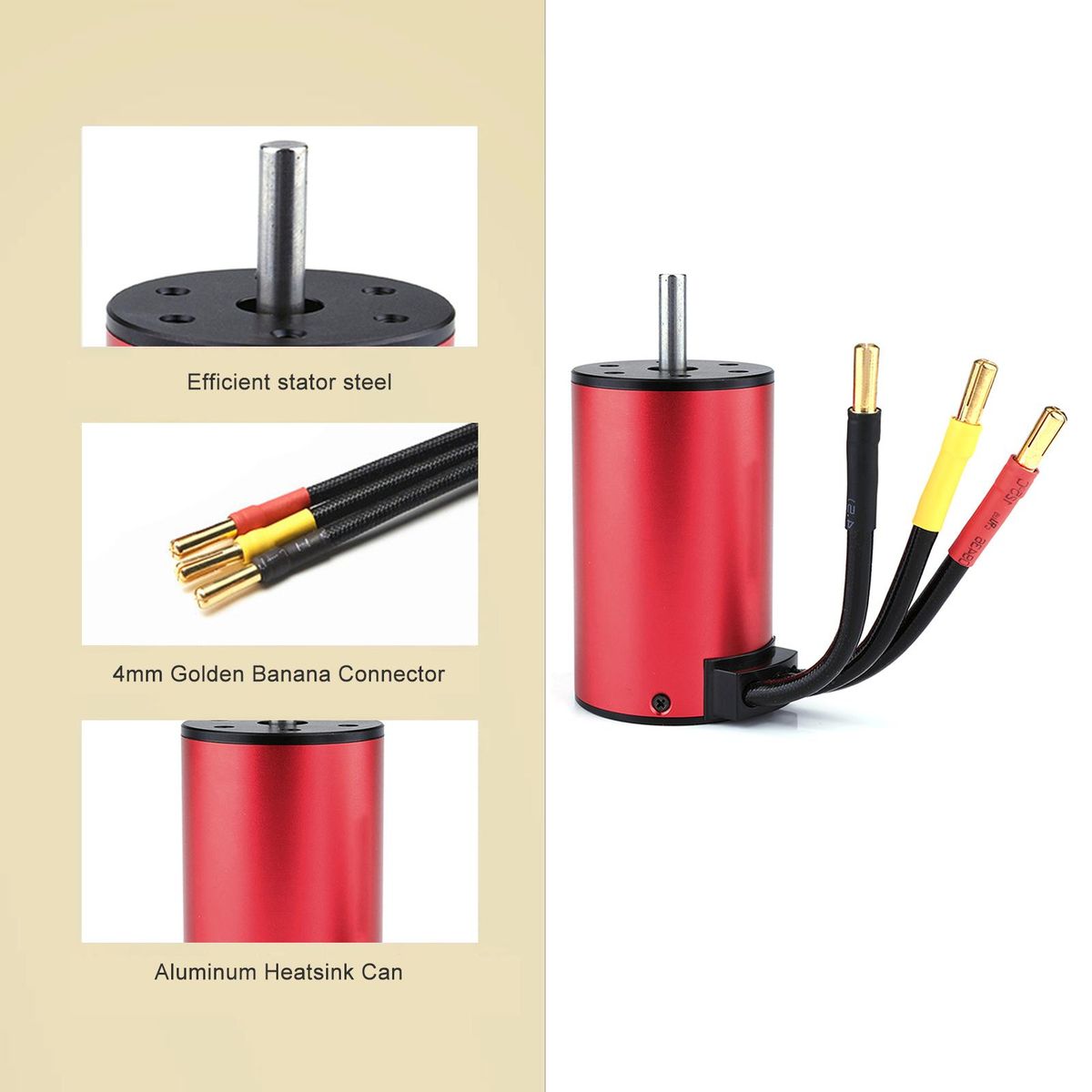 S3670 2850KV Brushless Motor Sensorless Waterproof Motor and 120A Brushless ESC XT60 Plug Heat Sink Replacement for HSP HPI Traxxas 1/8 RC Car Truck