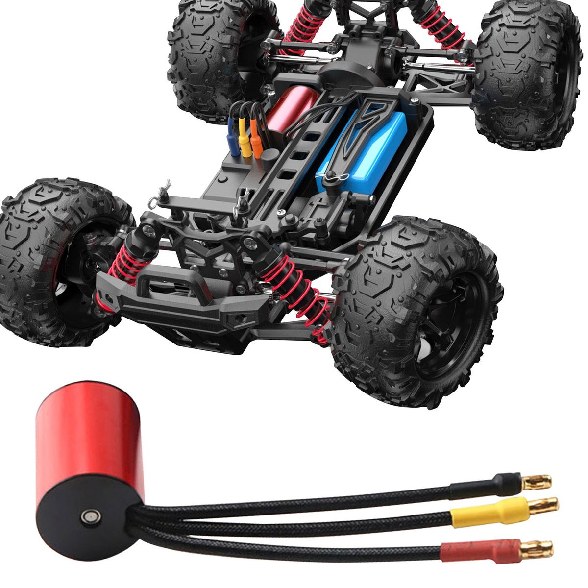 S3670 2850KV Brushless Motor Sensorless Waterproof Motor and 120A Brushless ESC XT60 Plug Heat Sink Replacement for HSP HPI Traxxas 1/8 RC Car Truck