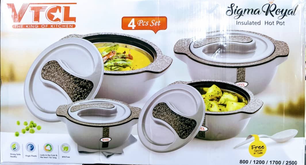 4Pcs Set Stigma Royal Insulated Hot Pot