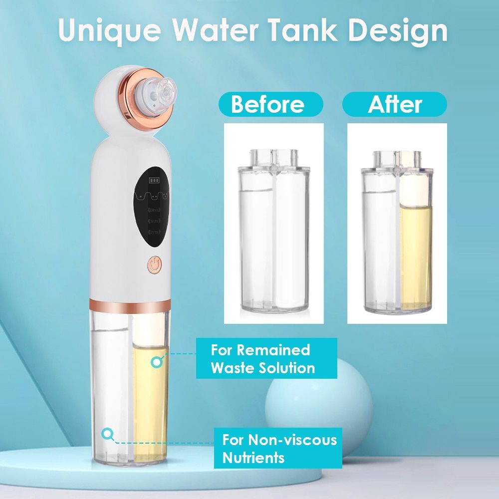Blackhead Remover Vacuum Suction Small Bubble Pore Cleaner Device0 Pimple Extractor Microdermabrasion Electric Face Nose Cleaser