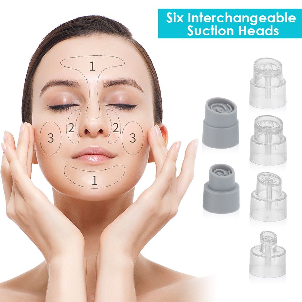 Blackhead Remover Vacuum Suction Small Bubble Pore Cleaner Device0 Pimple Extractor Microdermabrasion Electric Face Nose Cleaser