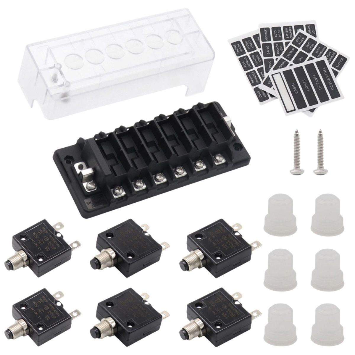 Car Circuit Breakers Box With Protection Cover For Marine