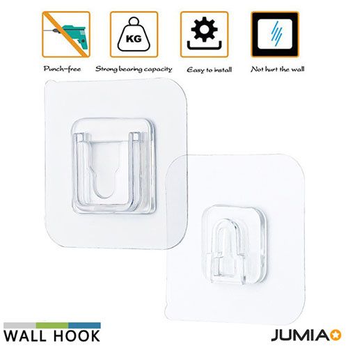 5 Pairs Powerful Non-Mark Storage Hooks Hangers Fixtures