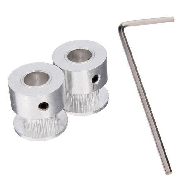 2Pcs 2GT-20 Teeth Timing Pulley Wheel 5mm 8mm Inner For 3D Printer 8mm