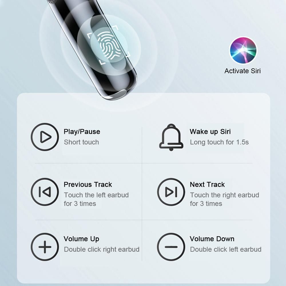 Lenovo LP40 TWS Earbuds Bluetooth 5.0 True Wireless Headphones Touch Control Sweatproof Sport Headset In-ear Earphones with Mic 230mAh Charging Case