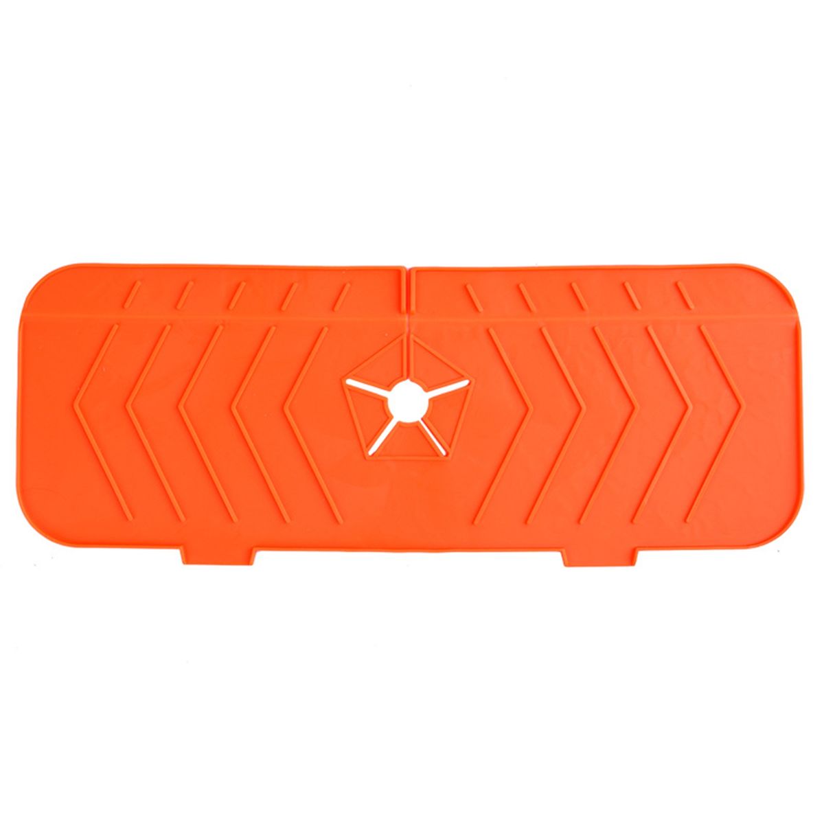 Faucet Mat Silicone Faucet Handle Drip Catcher Tray Orange