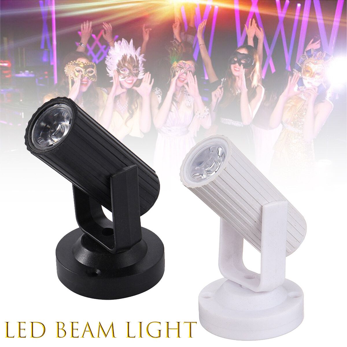 1W AC 85-265V / AC110-240V LED Beam Light Spotlight Lamp Effect Stage Lighting For KTV DJ Bar Music Disco White