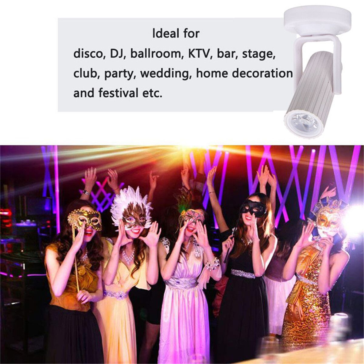 1W AC 85-265V / AC110-240V LED Beam Light Spotlight Lamp Effect Stage Lighting For KTV DJ Bar Music Disco White