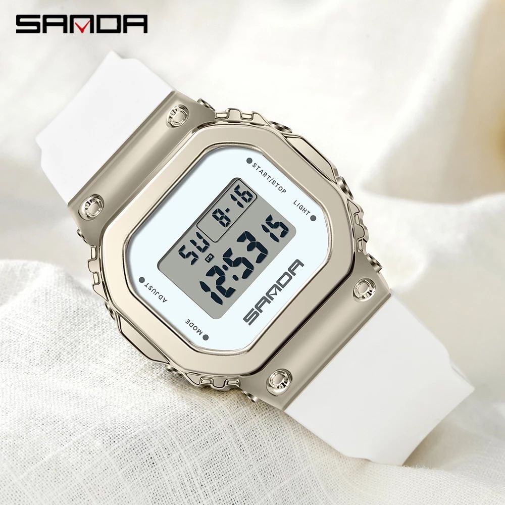 SANDA-Ladies Electronic Digital Watch Luxury LED Leisure