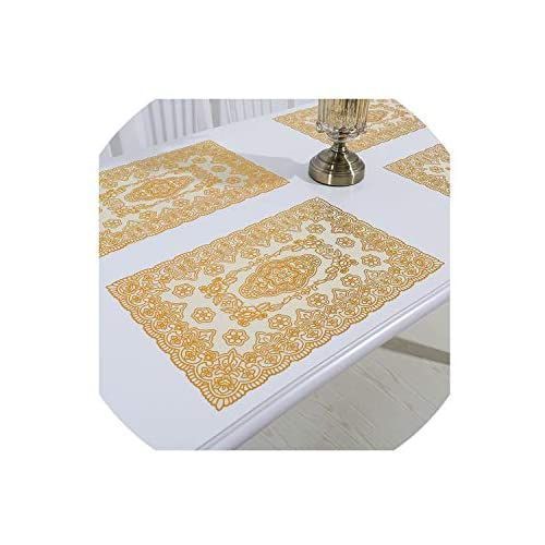 Beautiful Golden Flowery Place Mats