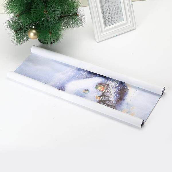 50x50cm Snow House Christmas Frameless Canvas Living Room Decorative Bedroom Bedside Wall Paintings