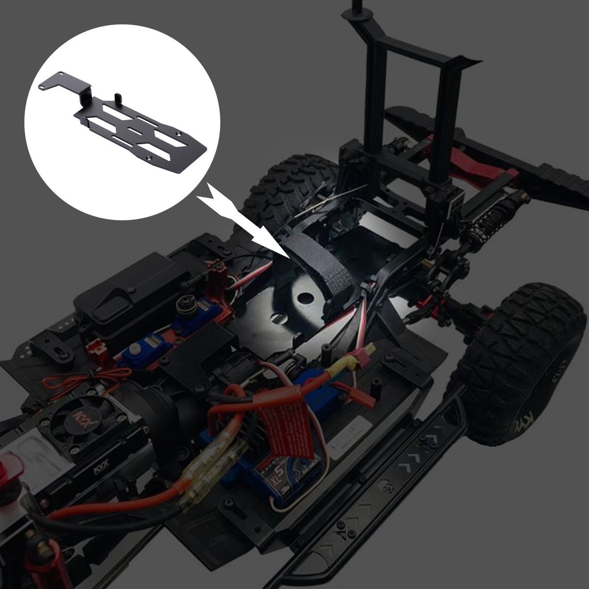 RC Car Metal Battery Mounting Plate For 1/10 RC Crawler Car