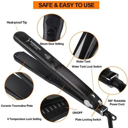 Hair Straightener 2 In 1 Ceramic  Hair  Professional Salon Straightening Curling Styling Tool A