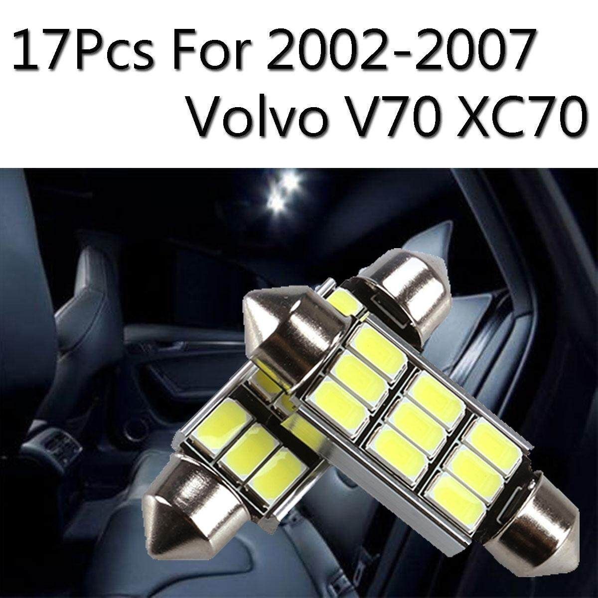 Xenon White 17pcs Interior LED Light Kit For 02-07 Volvo V70 XC70 + Free Tool